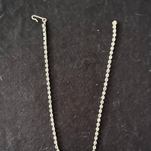 Vintage Elegant Clear Crystal Necklace 15” - Picture 4 of 4